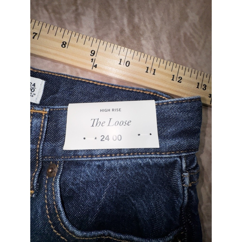 Abercrombie & Fitch Womens The Loose High Rise Dark Wash Jeans Size 24 / 00 NWT - Picture 5 of 8